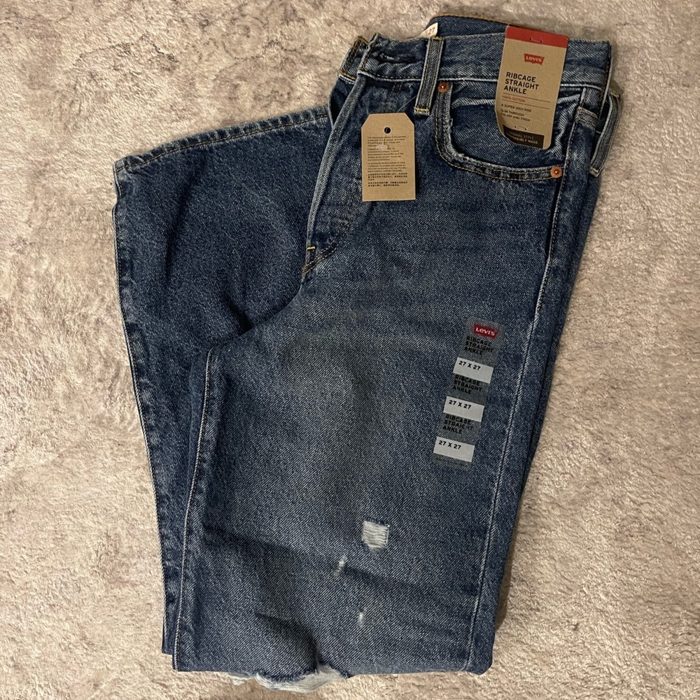 NWT Levi's Womens Ribcage Straight AnkleJeans (27 x 27) - Picture 2 of 6